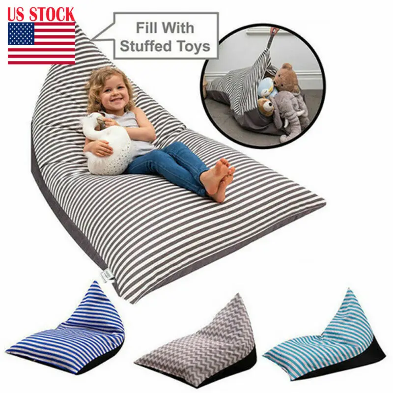 

Extra Large Kids Storage Bean Bag Stuffed Animal Plush Toy Pouch Sofa Chair Lounger Seat Bean Bag Pouf Puff Couch Living Room