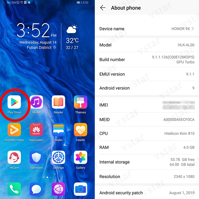 honor 9X мобильный телефон 6,59 дюймов полный экран Kirin 810 Восьмиядерный всплывающий фронтальная камера 16 МП