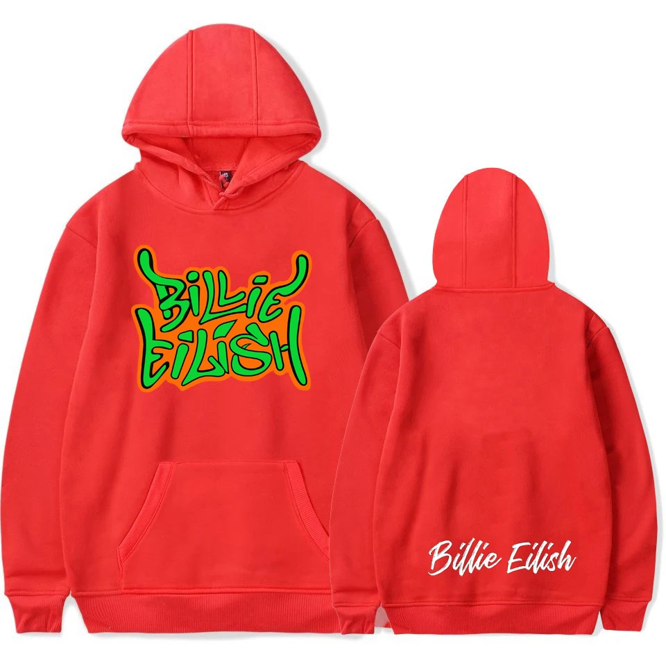 Billie Eilish уличная толстовка с логотипом, Толстовка для женщин и мужчин, толстовка, Одежда Harajuku, повседневные толстовки в стиле хип-хоп, Kpop, толстовки