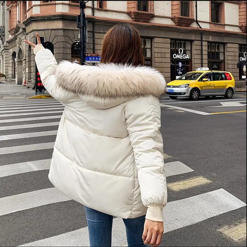 Femmes hiver veste пододеяльник coton-remburré chauisi fourrure col а capuche manteau femmes vlecment d'ext errieur parka fem