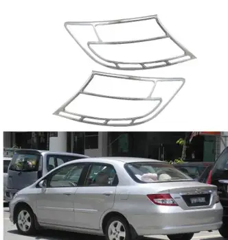 

High quality plating taillight cover headlight protection sequins rear light box For Honda Fit Aria GD8 GD9 City 2003 2004 2005