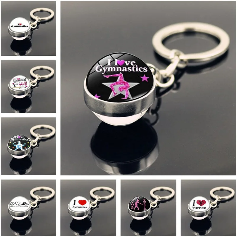2020 модный я люблю гимнастику брелок для женщин и мужчин ювелирные изделия мир