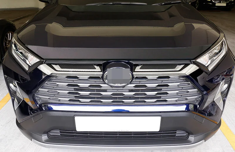 For-Toyota-RAV4-RAV-4-XA50-2019-2020-Accessories-Front-Grille-Trim-net-Grille-Cover-Carbon (2)