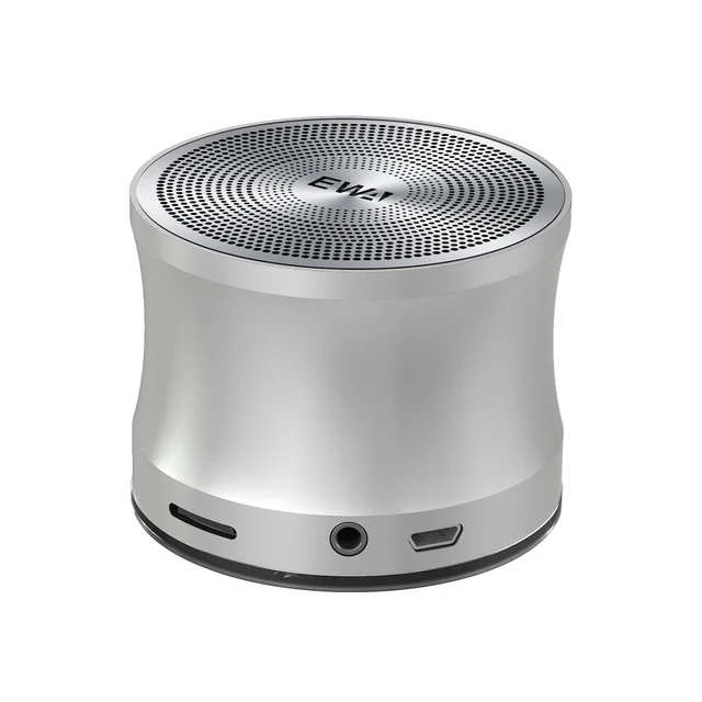 EWA A109 TWS Bluetooth Speaker Metal Portable Music Speakers With AUX-IN, Micro SD, Microphone, Hands-Free For Home Sound Box A109-Silver