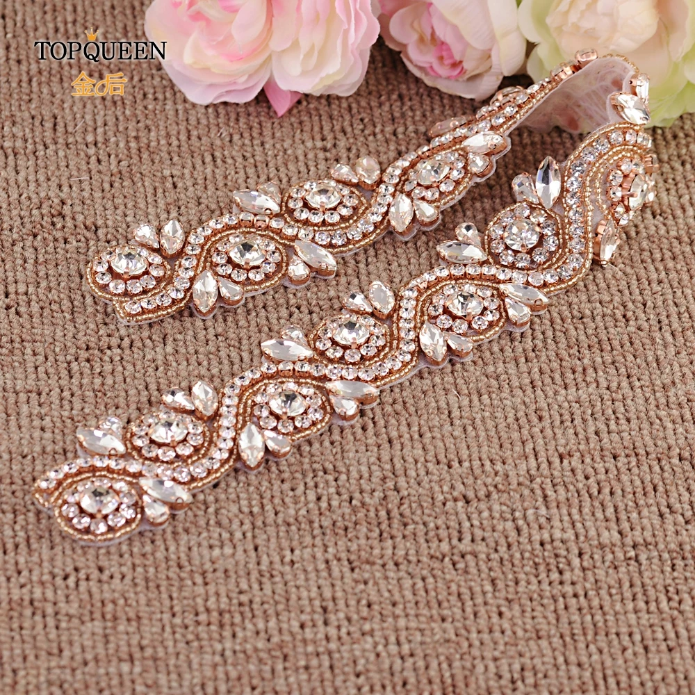 TOPQUEEN S164-RG Румяна свадебный пояс bling sash для платьев свадебные пояса с аппликацией Стразы нарядный пояс для женщин свадебный пояс