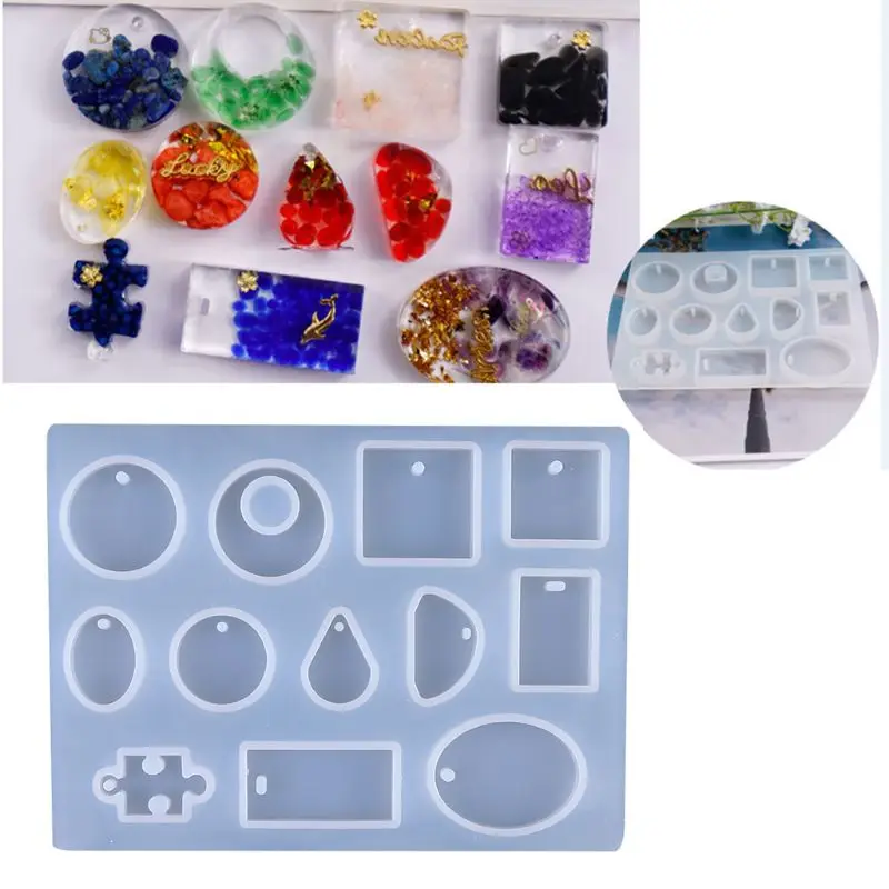 DIY Литье кулон плесень инструменты набор ювелирных изделий ремесло силиконовые эпоксидные формы УФ смолы аксессуары
