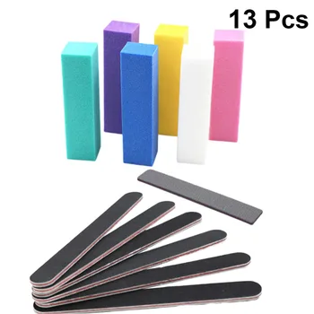 

13pcs Manicure Sanding Block Nail Polishing Strip Portable Nail File Durable Nail Art Polisher Nail Buffers Manicure Tools(6pcs