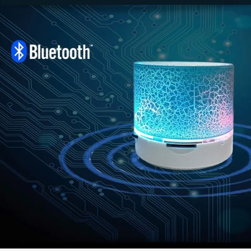 New Mini Portable Car Audio A9 Dazzling Crack LED Wireless Bluetooth 4.1 Subwoofer Speaker|Portable Speakers| - AliExpress