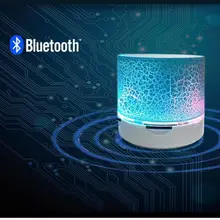 Mini altavoz portátil A9 para coche, altavoz Subwoofer inalámbrico LED con grietas deslumbrantes, Bluetooth 4,1, nuevo