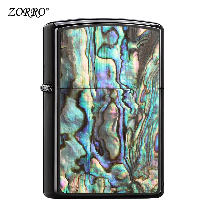 

Zorro Lighter Creative Shell Seal Back Engraving Customized Retro Grinding Wheel Personality Kerosene Lighter Male