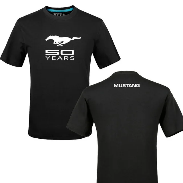 Футболка из хлопка с забавным логотипом Mustang, летняя повседневная футболка унисекс, футболки b