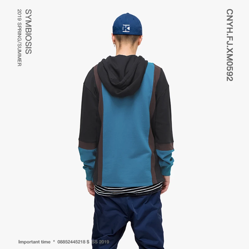 VIISHOW Streetwear Patchwork Men Hoodies Brand Cotton Sudaderas Para Hombre New Hooded Sweatshirts Men WD1006191