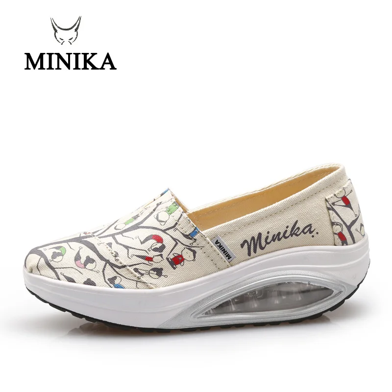 Г., обувь для танцев Minika дышащие женские кроссовки на танкетке, Chaussure Femme, спортивная женская обувь на платформе, zapatos mujer
