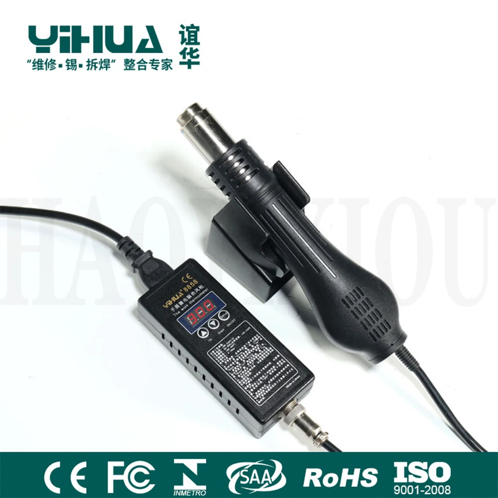 YIHUA 8858 110V 220V Портативная BGA наладочная станция для пайки цифровой горячий воздух фен Тепловая пушка паяльная станция