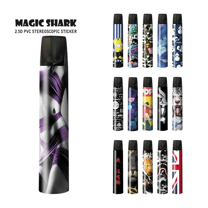 Ультратонкая пвх-наклейка для вейпа Magic Shark Miltary панда тигр губа лев флаг