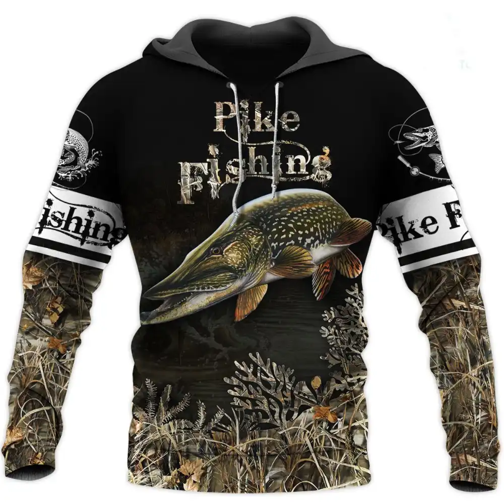 Pike fishing hoodie Clearance