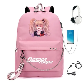 

New Anime Printing Backpack Multifunction USB Charging Travel Canvas Student Backpack For Teenagers Boys Girls School Bag