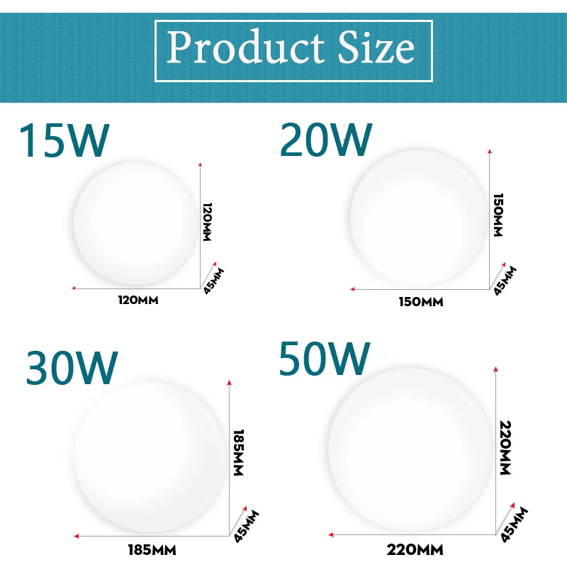 Led Ceiling Lights Modern Led Ceiling Lamps 220V 15W 20W 30W 50W Lighting Fixture Surface Mounted For Home Decor Living Room