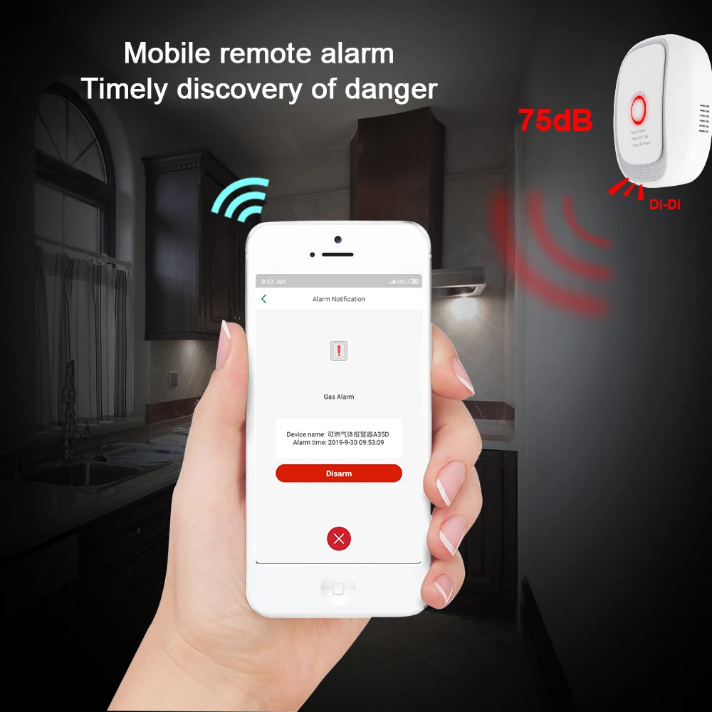 Beste Heiman Zigbee Brandbaar Gas Lek Detector Fire Alarmsysteem Veiligheid Smart Home Lekkage Lpg Sensor HA1.2
