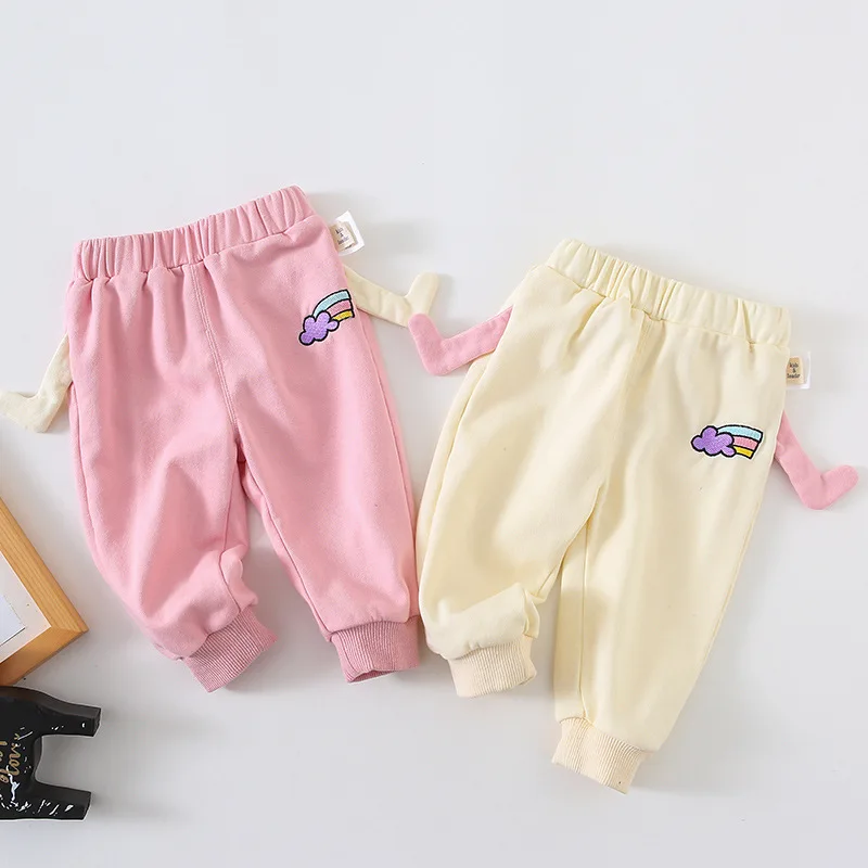 

2019 New Style Baby Girls Autumn Clothing Casual Pants One Or Two 3 Three Two 5-Year-Old Girls Spring And Autumn Pants Infant Gy