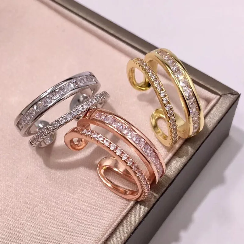 Designer Fashion Copper Jewelry 3A Cubic Zirconia Party Adjustable Ring | Украшения и аксессуары