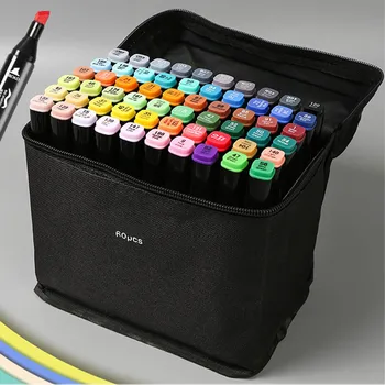 

Marker pen set 24/30/60/80 color anime student special hand-painted design double head alcohol oil mark art supplies