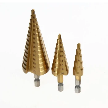

4-12mm 4-20mm 4-32mm HSS Step Cone Drill Bit Hole Saw Cutter Tools Accessories