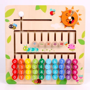 

Montessori Toys Baby Kids Early Learning Calculation Math Toy Educational Wooden Toys For Children to Teaching Aids