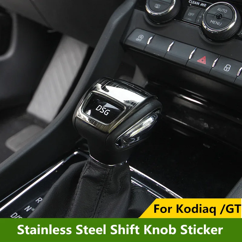 Details about   Carbon Fiber Car Interior Gear Shift Knob Cover Trim For Skoda Kodiaq 2017-2019 