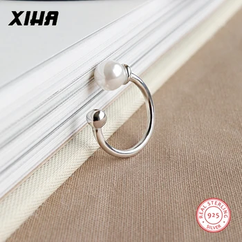 

Pearl Clip on Earrings no Pierced Non Piercing Ear Kids Korean 925 Sterling Silver Cuff Earring for Women Earcuff Ear Cuffs