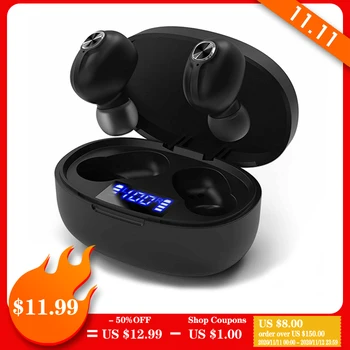 

pcmos Car Interior Accessories Bluetooth 5.0 Headset TWS Wireless Earphones Mini Earbuds Stereo Headphones IPX7 Portable Audio