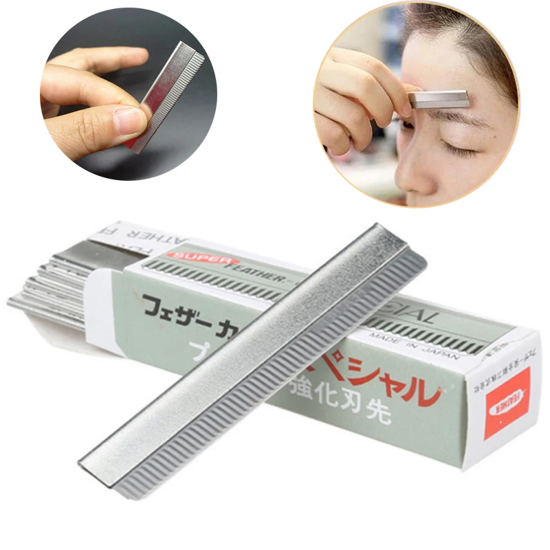 10/20/50Pcs Microblading Eyebrow Trimmer Razor Blades Stainless Steel Eyerow Knife Permanent Makeup Tattoo Supplies Beauty Tools 3