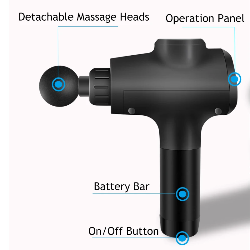 Tanie HUIFAN elektryczny pistolet do masażu perkusyjnego wibracyjny pistolet do masażu z szybkim naprężeniem dla sportowców szyja, plecy i ciało