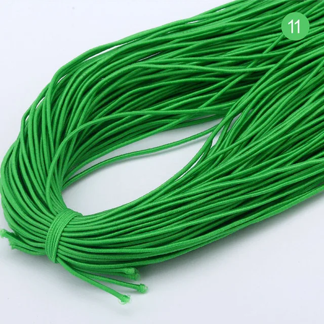 Горячая 1 мм цветной бисер эластичный шнур канатная Резиновая лента эластичный стрейч шнур DIY браслет Швейные аксессуары 25 ярдов - Цвет: green