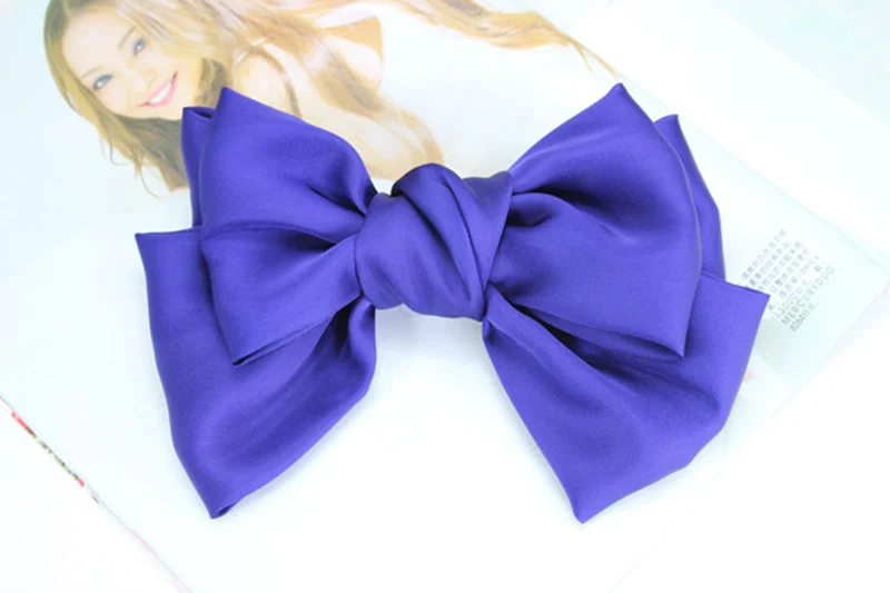 A639 royal blue Модный трехслойный большой бант для волос для женщин, заколки для волос, аксессуары для волос для девочек, заколка для волос, лента для волос gumki do wlosow opaska - Цвет: A639 royal blue