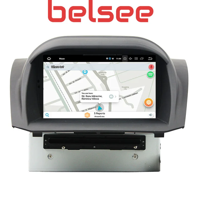 Belsee, четыре ядра, 4+ 64 ГБ, Android 9,0, головное устройство, автомобильное радио, dvd-плеер, gps навигация, стерео, HD для Ford Fiesta 2013