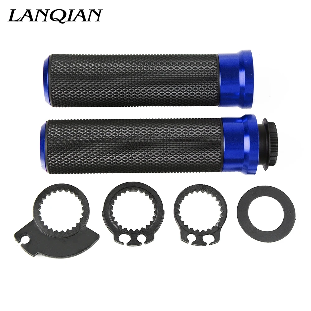 Аксессуары для мотоциклов Poignee Moto алюминиевая ручка алюминиевый пластик для Vespa LX honda shadow vt750 vmax 1200 tdm 850 gs500 - Цвет: Синий