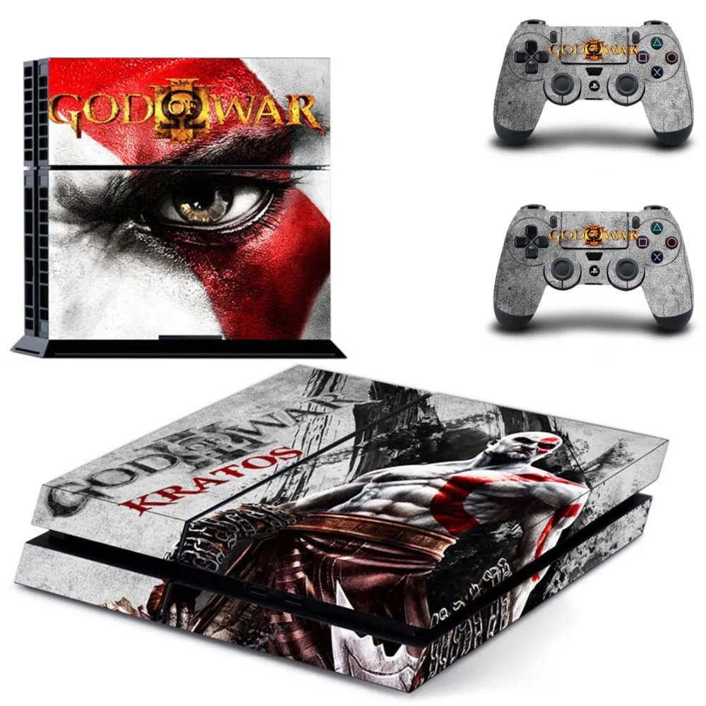 God of War 3 Полное покрытие лицевые панели наклейка для PS4 Наклейка для playstation 4 консоль и контроллеры наклейка для PS4 виниловая наклейка
