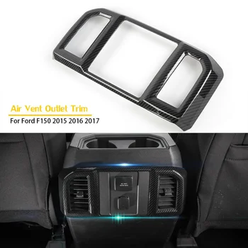 

Carbon Fiber Car Interior Rear Air Vent Outlet Cover Trim For Ford F150 2016-2019 Car Styling Accessories