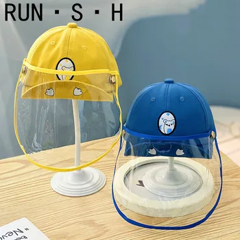

Mask Protection Baby Anti-fog Protective Hat Removable Waterproof Cotton Duck Tongue Protective Cap Suitable for 7-20 Months