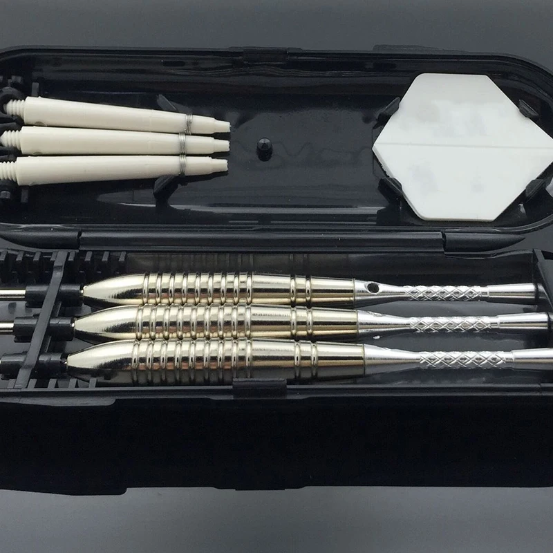 

3Pcs/Set Professional Darts Free Carry Box 24g 25g Black Golden Color Steel Tip Darts With Brass Darts Shafts Hunting Equipment