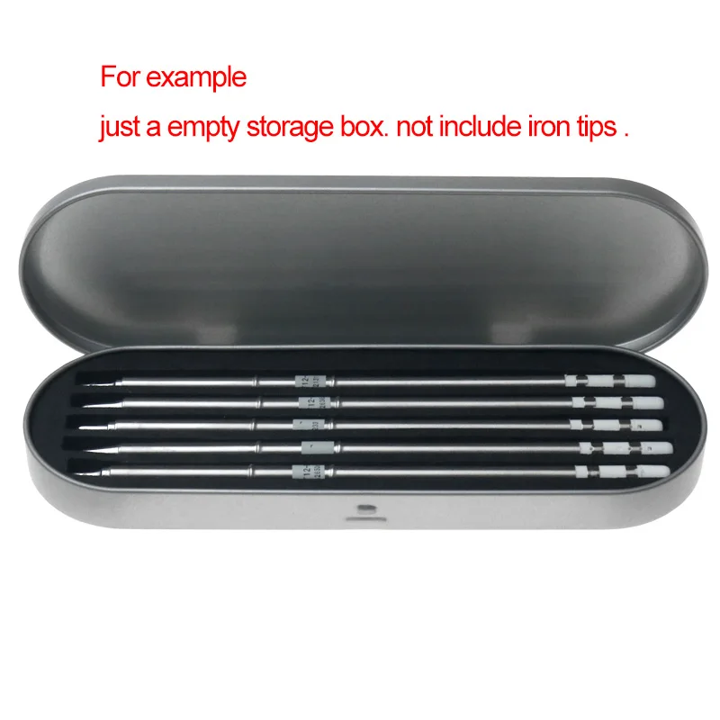 QUECOO T12 series Solering iron tips storage box metal case for T12 Soldering iron tips flux paste