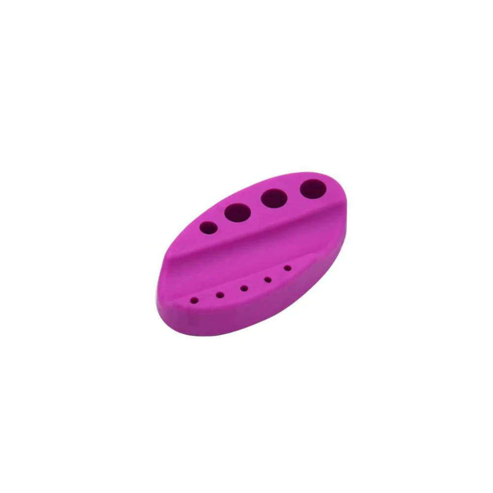 purple 1 шт. овальные силиконовые чернил для татуажа, подстаканник татуировки полка для ручек Дисплей ручка стойки многоразовые татуировки аксессуары - Цвет: purple