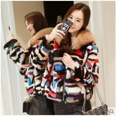 Бесплатная доставка. Зимняя теплая Женская куртка из натурального меха норки в