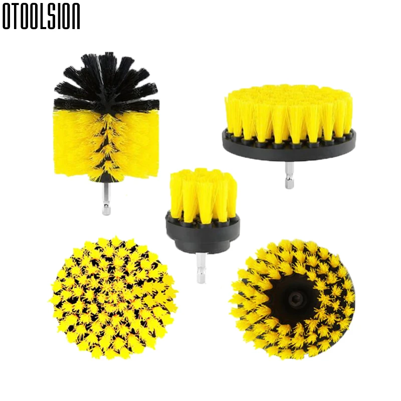 OTOOLSION Power Drill Scrubber Brush Drill Brush Cleaning Brush For Bathroom Car Tires Carpet Tub Tile Leather 23.545 Inch (6)