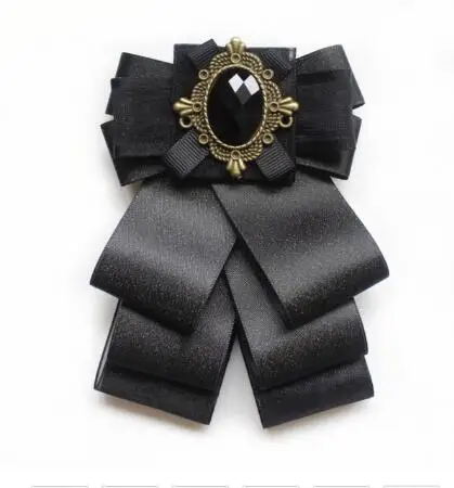Fashion Diamond Bow Tie Solid Color Mens Business Necktie Male Butterfly Cravat Wedding Groom Bowties Collar Accessories - Цвет: 10