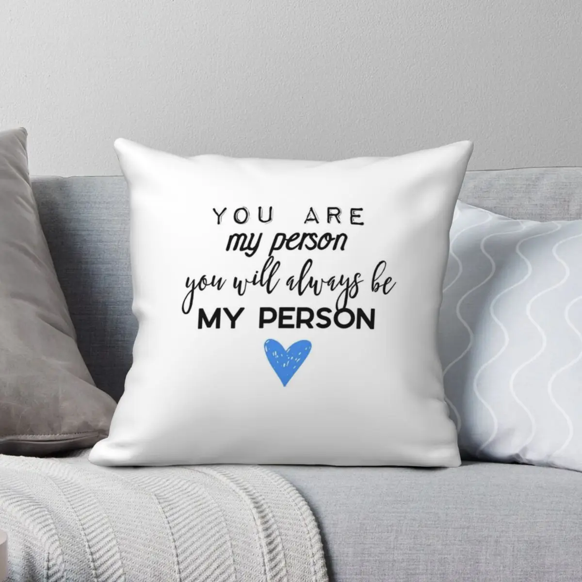You Are My Person Square Pillowcase Polyester Linen Velvet Printed Zip Decorative Pillow Case Bed Cushion Cover 18&quot | Дом и сад