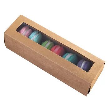 

15pcs Macarons Box for 6 Macaron Container Macaroon Packaging Boxes with Clear Window