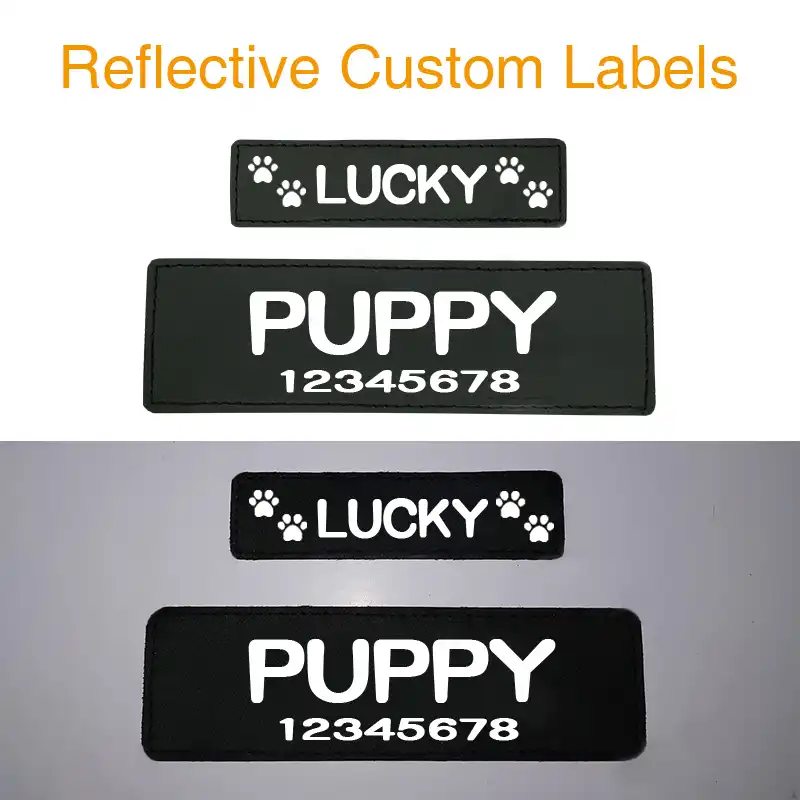 personalised dog harness labels