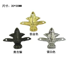 4pcs/set Antique Bronze Brass Jewelry Chest Wood Furniture Box Decorative Metal Feet Leg Corner Protector Vintage Decoration